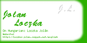 jolan loczka business card